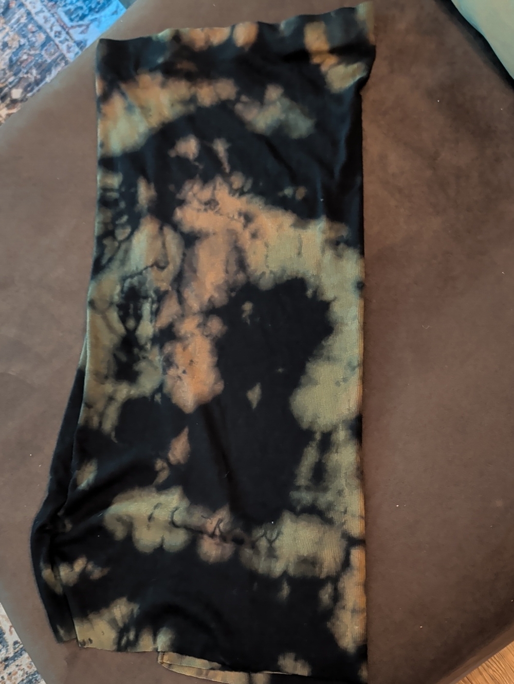 Cotton Citizen Skirt. Super Soft Black Green Brown Tie Dye. Women's Large